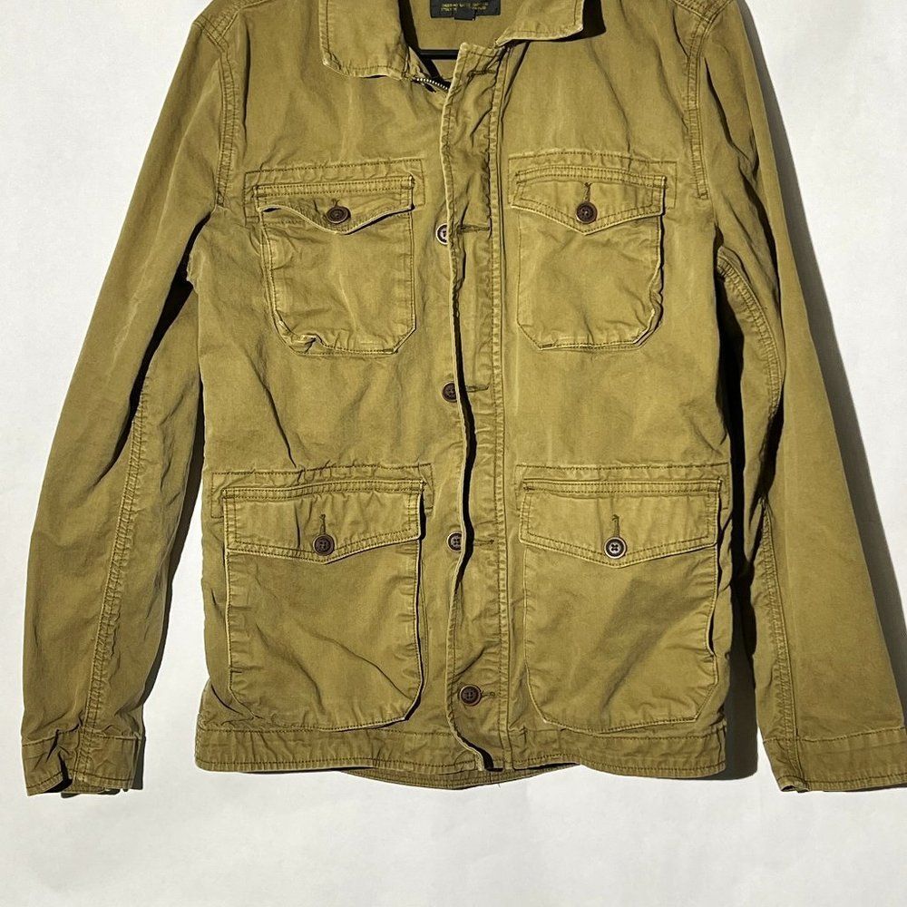 Lucky Brand Women’s Army Green Heavy Cotton Canvas Utility Cargo Jacket Small